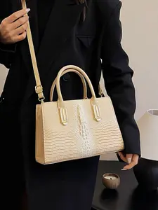 Fashion Crocodile Embossed Handbag, Luxurious Crossbody Bag, Party and Daily Use, Stylish and Elegant Accessory