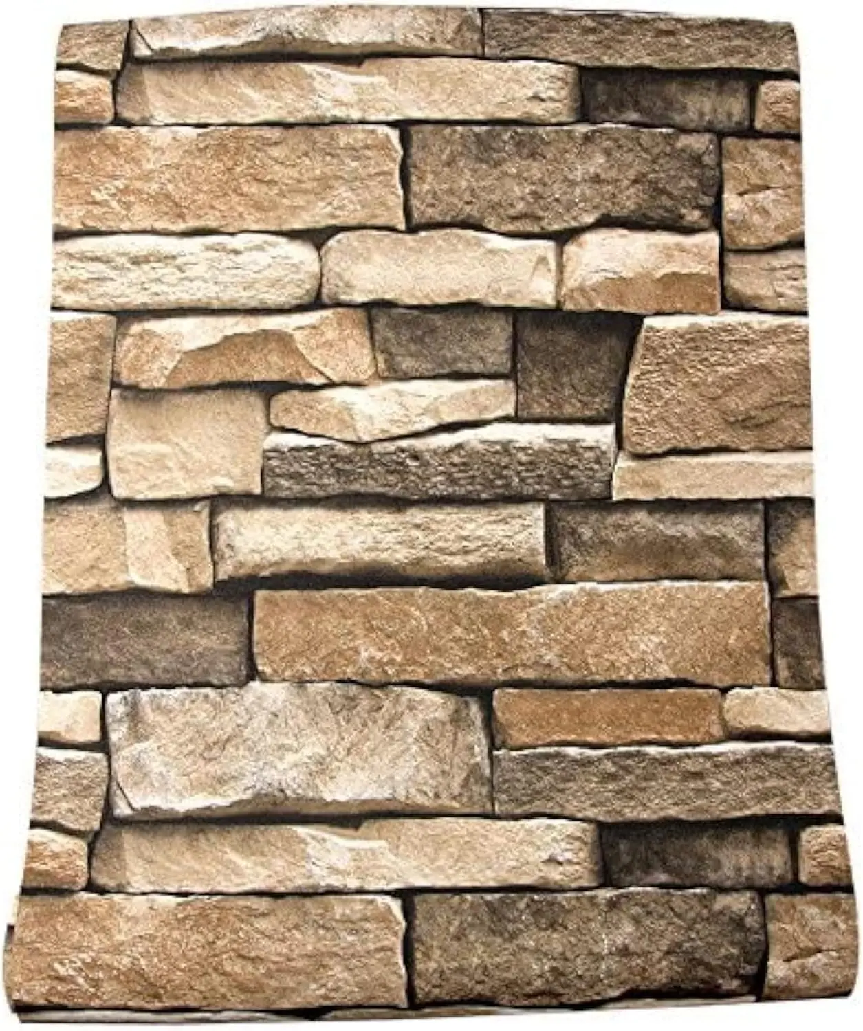 Rock Peel and Stick Wallpaper - Self-& Removable Wallpaper Stone Decorations Contact Paper 17.7"x118" 3D Stone Textured Vinyl for Backsplash, Countertop Wall, Easy to, Brick Wall paper
