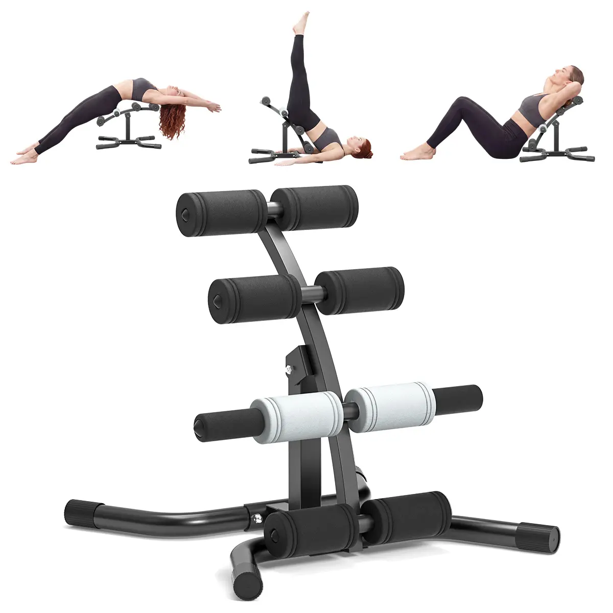 RELIFE REBUILD YOUR LIFE Mini Inversion Table for Home Gym | Waist & Back Exercise Machine with Foam Rollers | Glutes & Lower Back Trainer 300 LBS