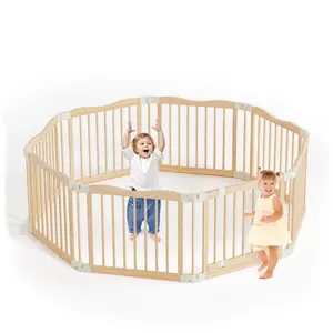 Halo - BlueWood Baby Gate Playpen, Foldable, Paint-Free Baby Playground Equipment