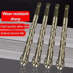 4-pack new upgraded version of four-sided sawtooth eccentric drill dry full tile ceramic glass marble concrete stainless steel-4