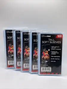 Ultra Pro TALL Penny Card Sleeves 5 Packs of 100 (500) for cards up to 2.5X4.75