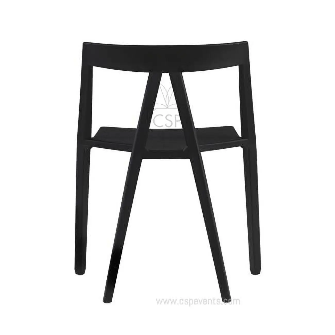RPP-MILAN-Blk-4 Milan Resin Polypropylene Stackable Event Chair Black - 29.5 in. - Set of 4