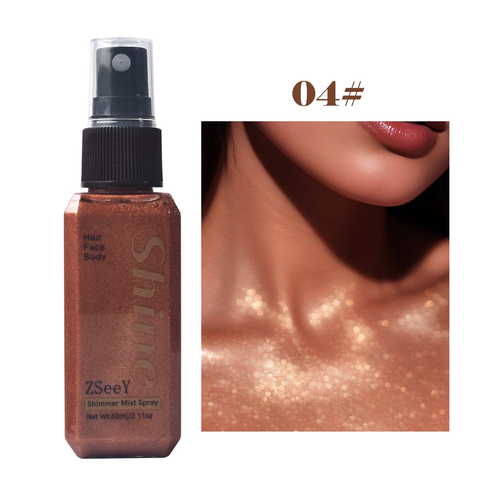 2000 plus bough ZSeeY Shimmer Mist Spray Multi Purpose Shimmer Spray for Face Body Hair Collarbone Diamond Glow Finish Lightweight Long Lasting Easy Makeup Eyeshadow Matte Monochrome Silky Cosmetic Blend Powder shaped lipstick flawless sample women