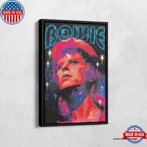David Bowie Vintage Rock Music Poster, David Bowie Canvas, Bowie Fan Art, Rock Music Legends Posters, Music Studio Decor, Gift For Bowie Fan