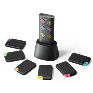 Key Finder Device with 6 Color-Coded Receivers, RF Transmitter Remote Key Locator, Sound Alert, Ideal Gift for Parents