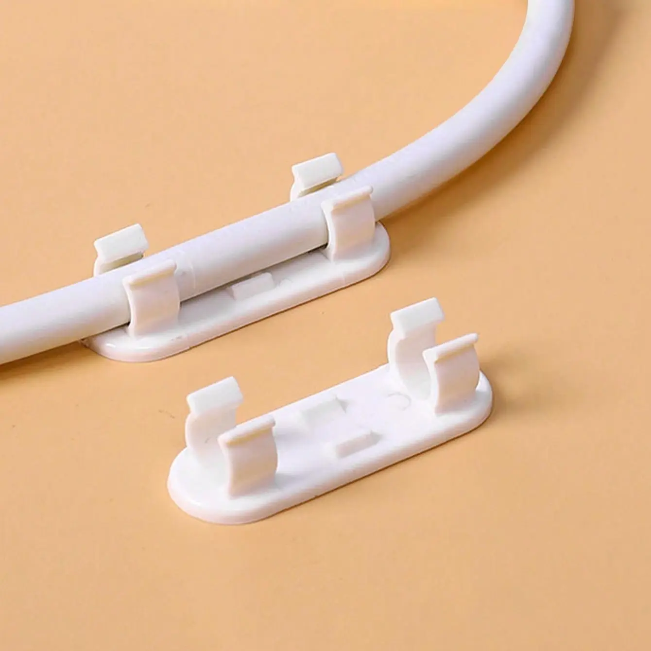 Self-adhesive Clear Cable Clip, 10pcs/20pcs Charging Cable Storage Silicone Clip, Home Storage Material Tool