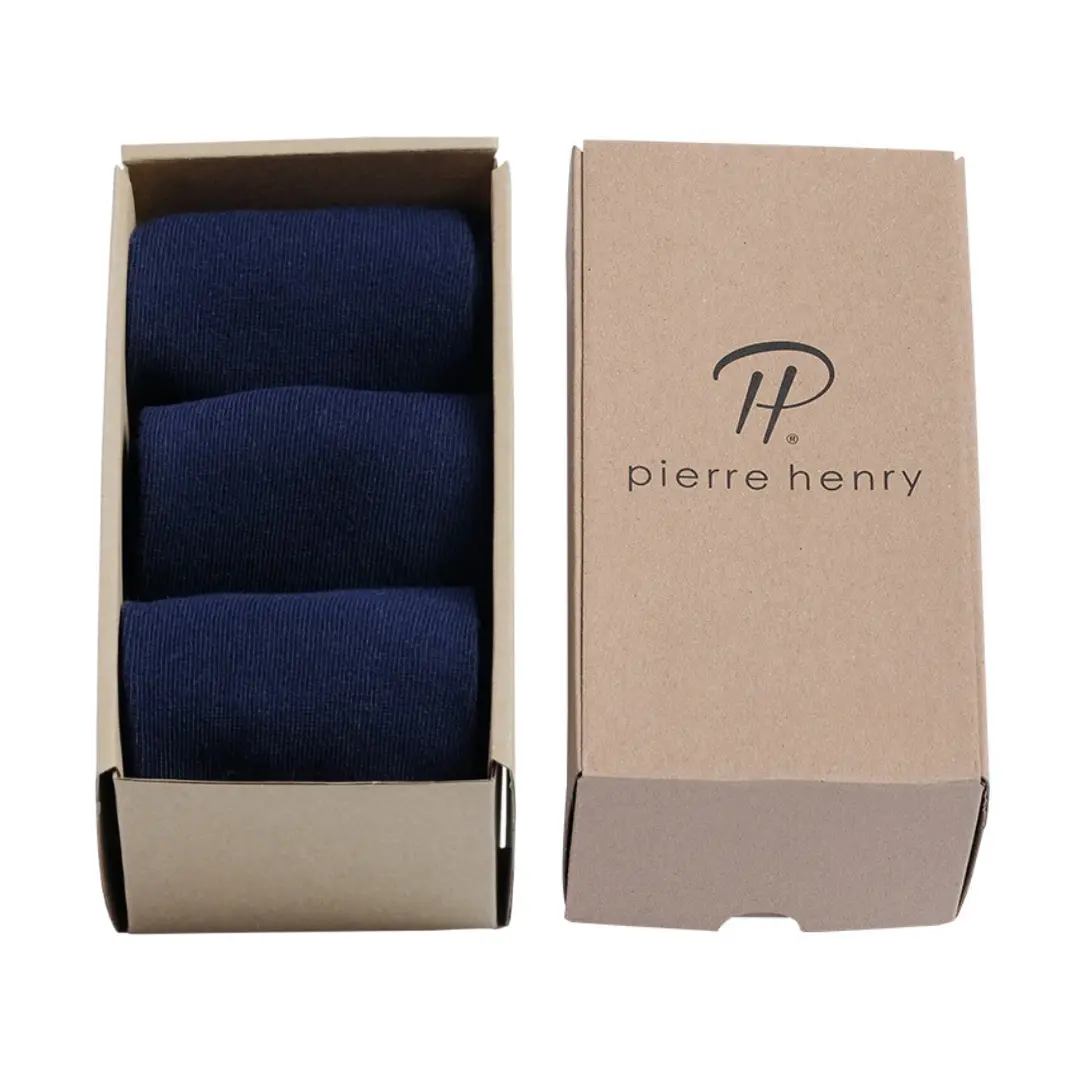 Pierre Henry Basics (3 Pairs) - Solid Color Over the Calf Dress Socks