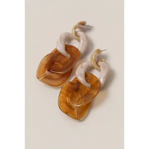 Brown Escape Link Earrings