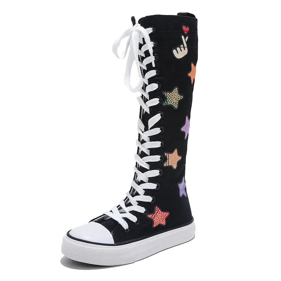 Boys and Girls High Top Children's Canvas Shoes Fashion Street Dance White Campus Shoe Outdoor Leisure Sneakers Shoes