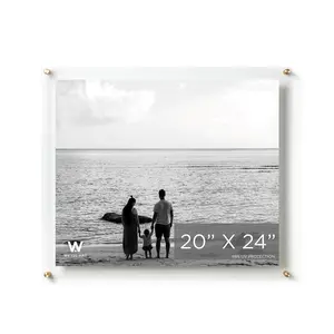 20x24" Photo Floating Acrylic Clear Picture Frame (Frame Size 23x27")