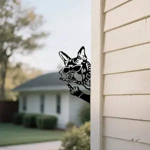 Flip-Over Metal Sign Multi-Animal Middle Finger Metal Sign (Bigfoot / Doberman / French Bulldog / Donkey) Fun animal wall art—stand or hang UV-resistant, waterproof, and super unique Perfect for home, yard, garage, garden, or farm Decor