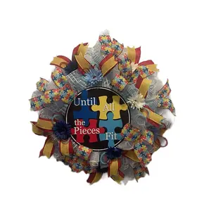 Autism Awareness Wreath, Autism, Autism Awareness Wreath for Door, Autism Git Gift Hanging Colorful Hangable Decoration