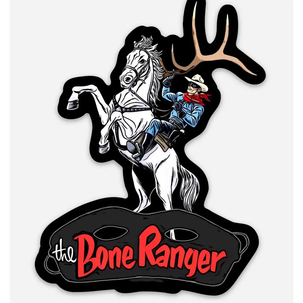 The Bone Ranger Lone, Ranger Elk Antler Sticker Vinyl