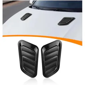 2PCS Car Hood Vents, Automotive Scoop Bonnet Air Vents Engine Hood Kit, Vehicle Exterior Decorative Air Flow Intake Trim Cover Accessories, Universal for RV, SUV, Truck