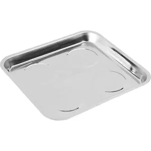 25119 10 Inch x 11 Inch Square Tray, Tool Holder, Stainless Construction, Tool Organizer Tray Securely Holds and