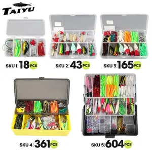18/43/165/361/604pcs Fishing Lures Kit Soft Lure And Hard Baits Set Metal Jig Sea Fishing Accessories  Artificial Wobblers Fishing Gear Set