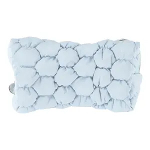 VOCOSTE 1pc Women's Portable Bubble Cloud Style Makeup Bag for Travel Vacation Gym Blue