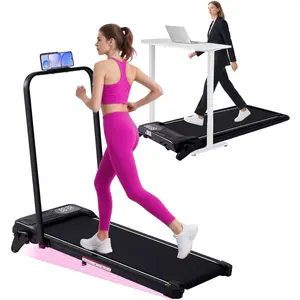 Electric Walking Pad Treadmill with Adjustable Incline and Handle Bar, 3.5HP Small PortableTreadmills for Home Office Small, 4 in 1 Folding Foldable Treadmill with Handles, 0.6-7.6MPH, 350LBS