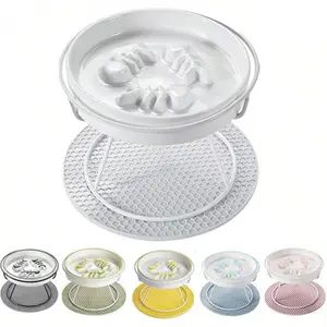 Upgrade Whisker-Fatigue-Free Cat Slow Feeder Bowl, Raised Cat Bowl Improved Design, Anti Vomit Promotes Digestion And Prevents Obesity, Durable And Slow Down Your Feline Friend Eating Speed