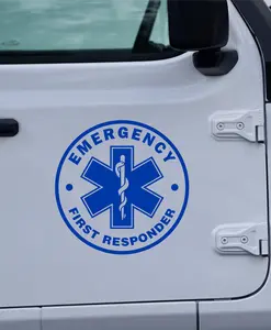 Emergency First Responder Star of Life Decal – High-Quality Vinyl Sticker for EMTs and EMS Professionals
