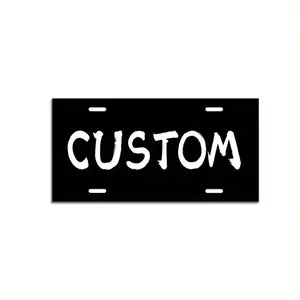 Customizable Aluminum License Plate - Personalized Engraved Text & Photo, Vibrant Colors, Durable Rust-Resistant 6x12 in 4-Hole Mount, Truck Auto Parts Accessory, Auto Parts Accessories, Home Decor Plaque & Sign, Mother's Day Gift