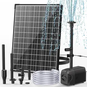 POPOSOAP Solar Fountain Pump, 20W Solar Powered Water Pump 320GPH Flow Adjustable, Solar Pond Pump with 4 Spray Patterns for Garden, Ponds, Fish Tank, Waterfall