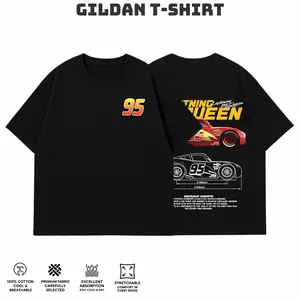 Retro Two Side Cars Gildan TShirt,Cars Movie T-Shirt , Mcqueen and Mater Retro Vintage Unisex Oversized Anime Graphic Tee – Trendy Y2K Acid Gildan, Manga Game Movie Lover Gift For Fans Merch