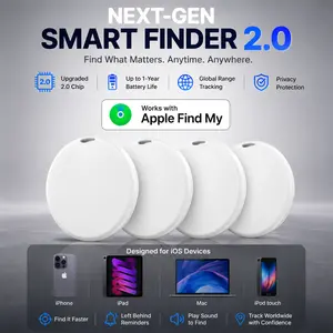 Vilapo Apple Find My Tracker 2.0 for iOS, Mini GPS Locator for Cars Keys Pets & Luggage, Real-Time Global Tracking, Anti-Lost Smart Tag, No Monthly Fee, Replaceable Battery, Travel Essentials #SummerVibes