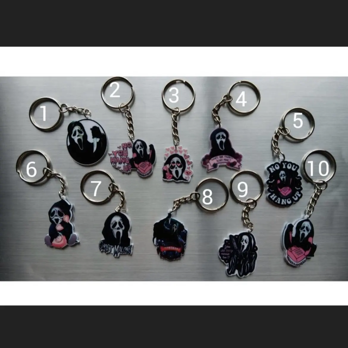 Scream keychain, Halloween Keychain, Scary Keychain, Spooky Keychain