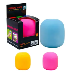 Light-sensitive color-changing cylindrical maltose squeeze ball stress-relief toy