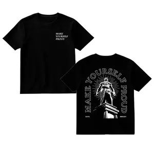 "Make Yourself Proud" Gym Shirt, Workout Wear, Men's Sport Outfit, Gym Men's Top, Muscle Training Shirt, Gym Apparel, Training Clothing