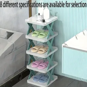 8 different size vertical shoe racks, plastic space-saving shoe cabinets, modular and easy to assemble, suitable for narrow designs in entrances, corridors, bathrooms, and workrooms - multiple color options, floor storage organizer, shoe rack storage
