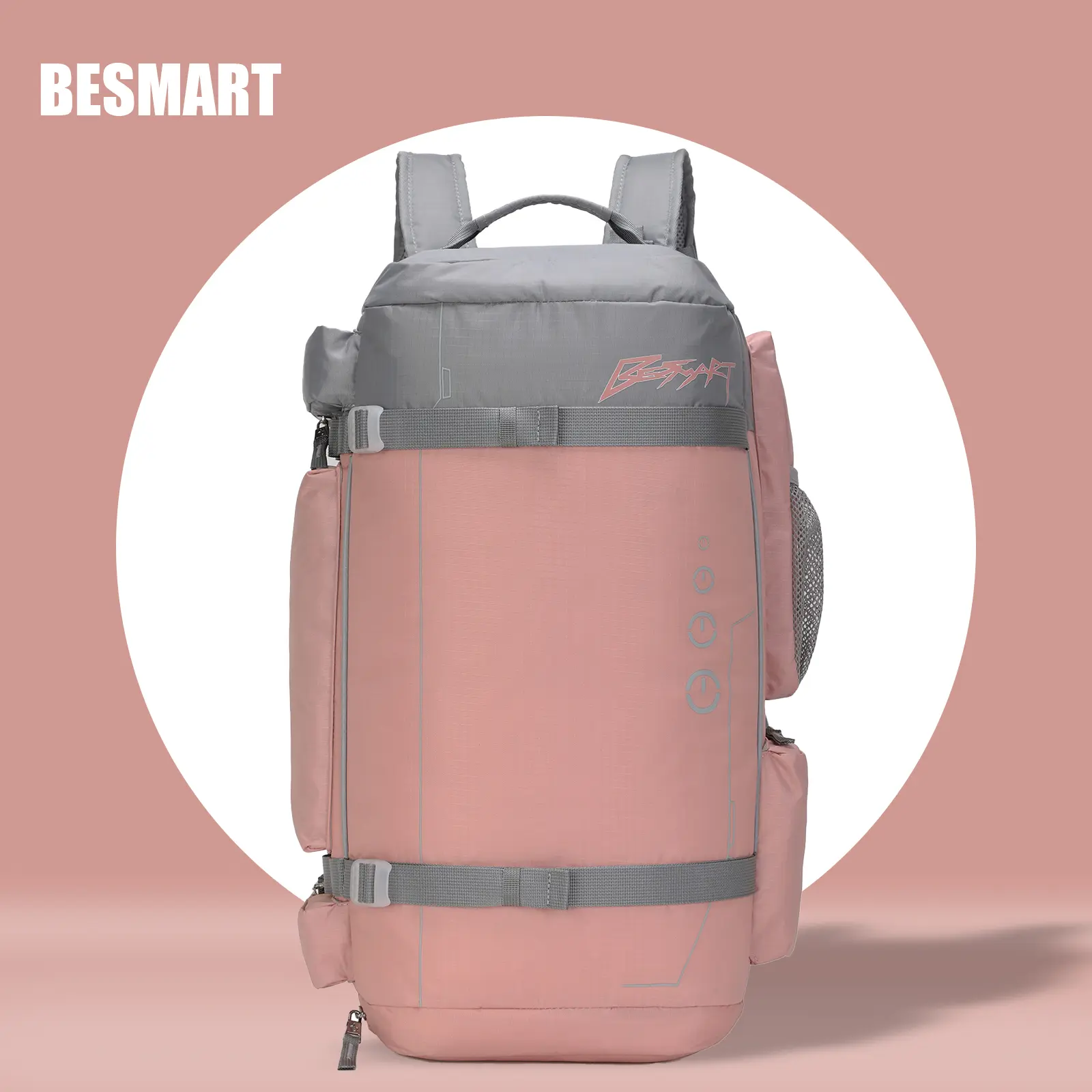 Be Smart 33L Women's Adjustable Convertible Backpack, Waterproof Outdoor Travel Bag with Shoe Compartment for Gym & Sports, Adjustable Backpack, Backpacks Women