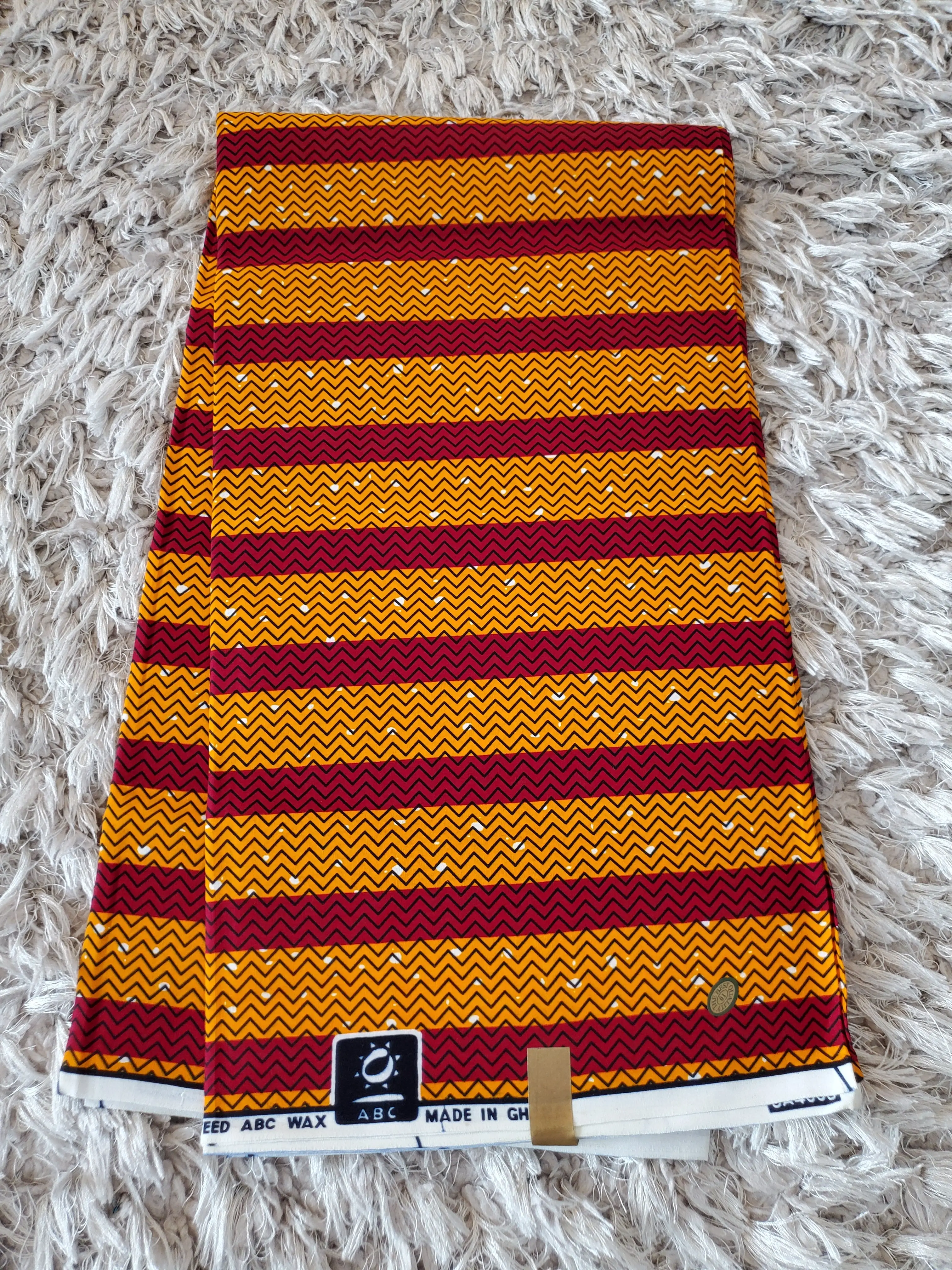 Yellow Ankara Print Fabric