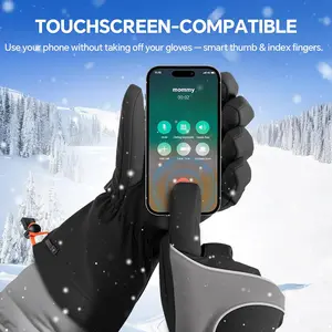 Rechargeable Heated Gloves for Men Women - 7.4V Battery Heated Ski Gloves with Touchscreen & Waterproof Design, 3 Heat Levels, Long-Lasting Winter Warm Mit