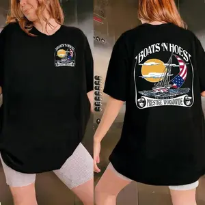 Boats n Hoez Summer Step  T-Shirt For Unisex Graphic Tees Print Top Casual Streetwear Gifts Shirts