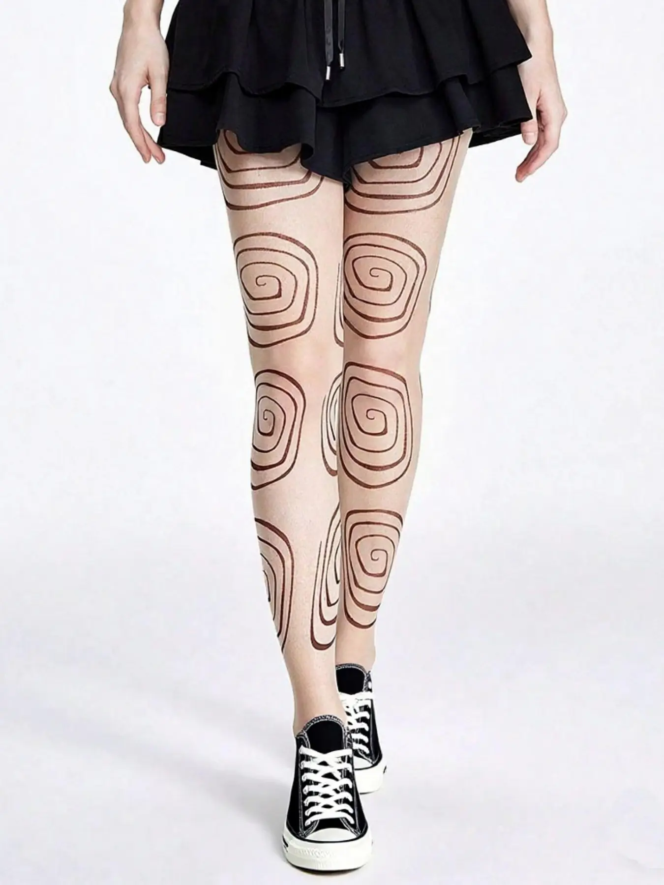 Women's 20D Creative Circle Print Socks, Sexy Anti-Pilling Silk Stockings, Plus Size Seamless Fitted Pantyhose, Tights, Comfortable, Stylish & Durable, Fashion, Womenswear, Clothing