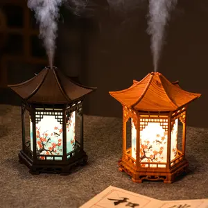 Chinese Traditional Pavilion Humidifier, USB Powered, Ideal for Home Office Use, Perfect Gift, Enhances Air Quality, Elegant Design