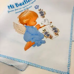 12pcs Recuerdos Para Bautizo, Servilletas de tela  Para Bautizo 12x12”