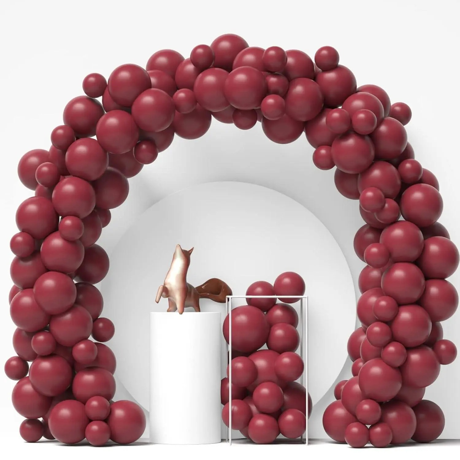 Burgundy Balloon Garland Arch Kit Maroon Balloons 12 In 5 In 80Pcs Wine Red Balloons Matte Balloons For Graduation Wedding Bridal Shower Birthday Party Anniversary & Women Party Decoration