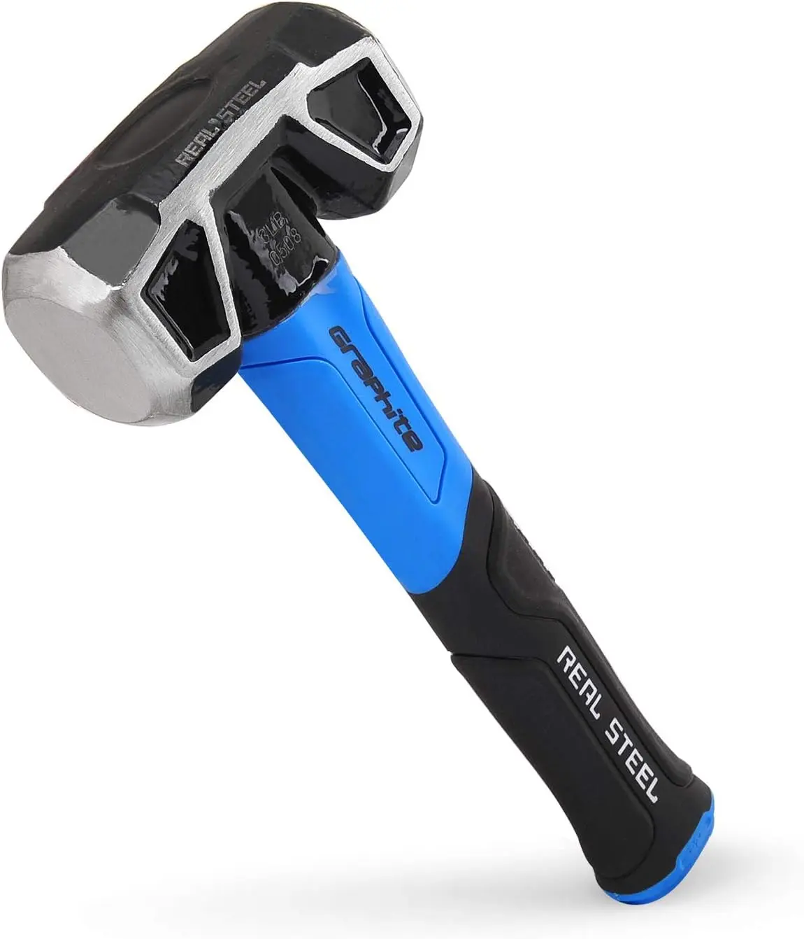 Sledge, 3lb Drilling/Crack Club| Jacketed Graphite Fiberglass Handle & No-Slip Cushion Grip Forged Head 0508