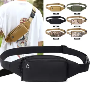 2026 New Multifunctional Canvas Waist Pack for Men, Water Resistant Outdoor Running Chest Bag, Portable Phone & Cash Storage Crossbody Pack, Durable Lightweight Design Perfect for Sports, Travel, Business, Daily Commute & Outdoor Activities