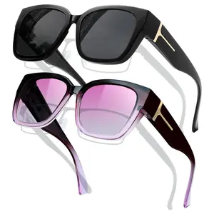 Polarized Fit Over Glasses Sunglasses for Women Men Oversized Square Shades UV400 Protection Fashion Eye Wear Accessories for Outdoor Daily Use