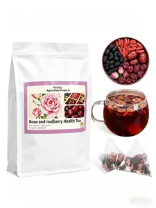 Rose Cranberry Herbal Tea Bags | Fragrant, sweet floral tea for wellness — natural beauty beverage — sugar-free — Mother’s Day gift — Douyin Store Spring Brightening Series — Five-in-One Women’s Vitality Blossom Tea — caffeine-free — no added sugar — Vita