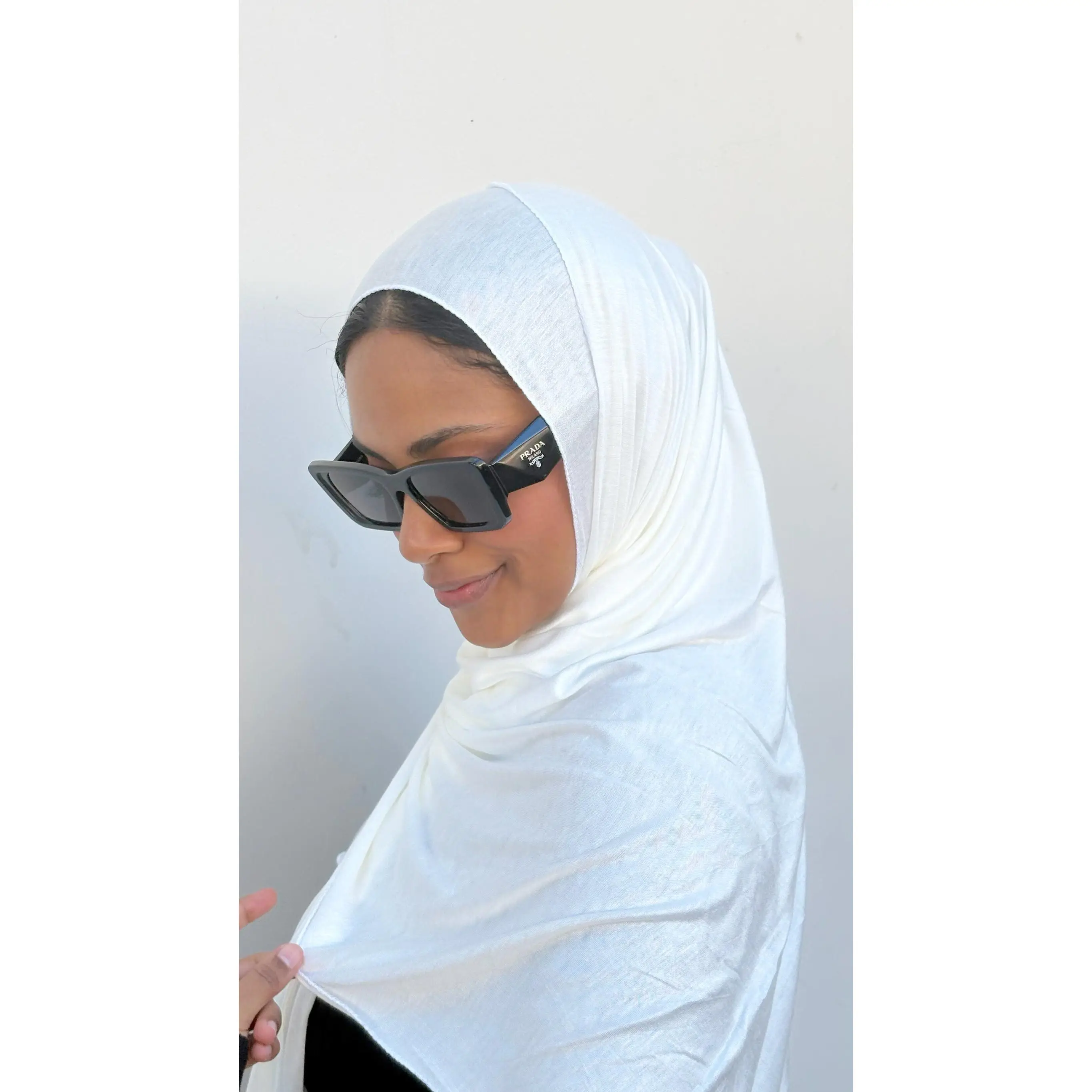 Luxury Jersey Hijab - Ivory Pearl