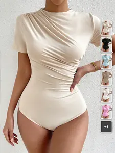 BLUELIFE Tee bodysuit ruched slim fit stretchy going out date night