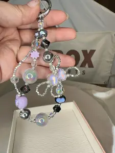 New Painted Bead Bowknot Keychain/Phone Charm/Bag Pendant -4 option(phone Tether Tab included)