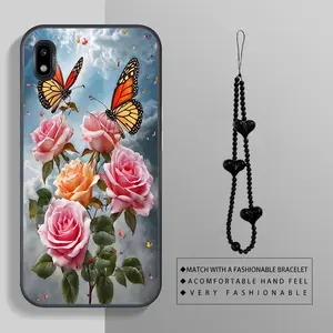 For Galaxy A10 Rose Butterfly Rope Combination Set phone Case For Samsung Galaxy A10 with TPU Shock proof design perfect for popular