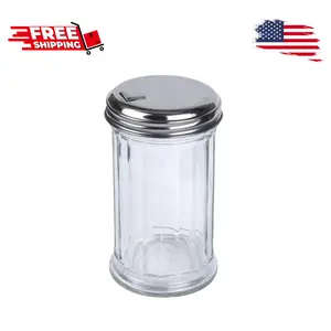 Glass Sugar Shaker Dispenser Pourer, 5.5 inch